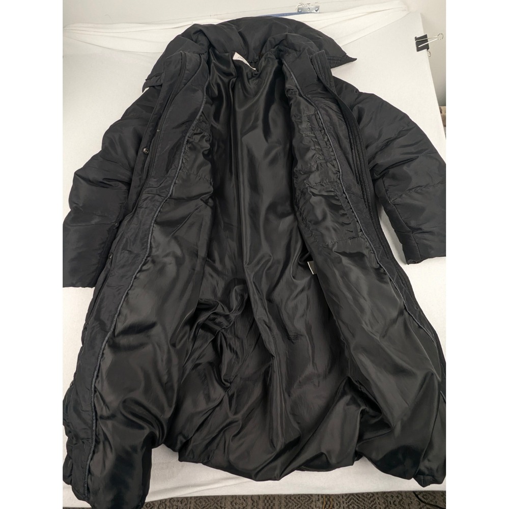 Calvin Klein Black Down Puffer Coat Oversized Pillow Collar CW710091 Womens L - Picture 6 of 16